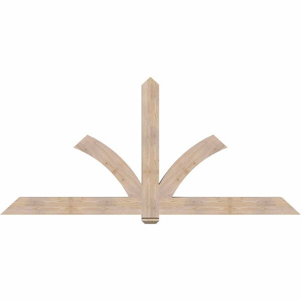 Ekena Millwork Redmond Smooth Timber Gable Bracket, Douglas Fir, 96"W x 44"H x 3 1/2"D x 5 1/2"F, 11/12 Pitch GBW096X44X0406RED00SDF - main